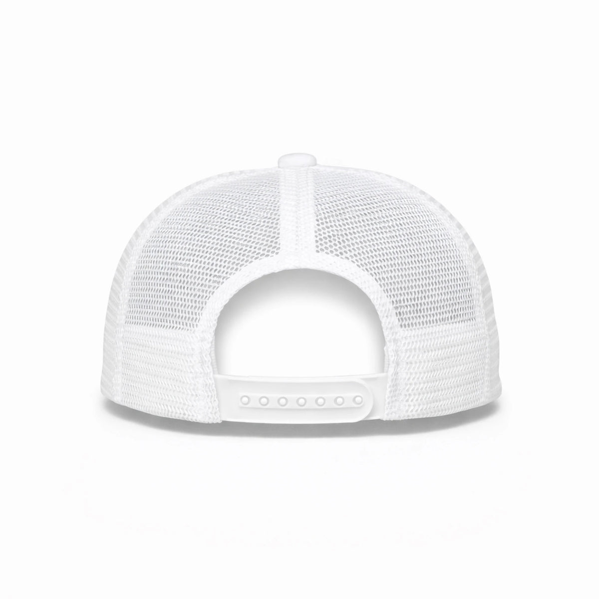 HOT-14 white wholesale 5-panel trucker hat back view