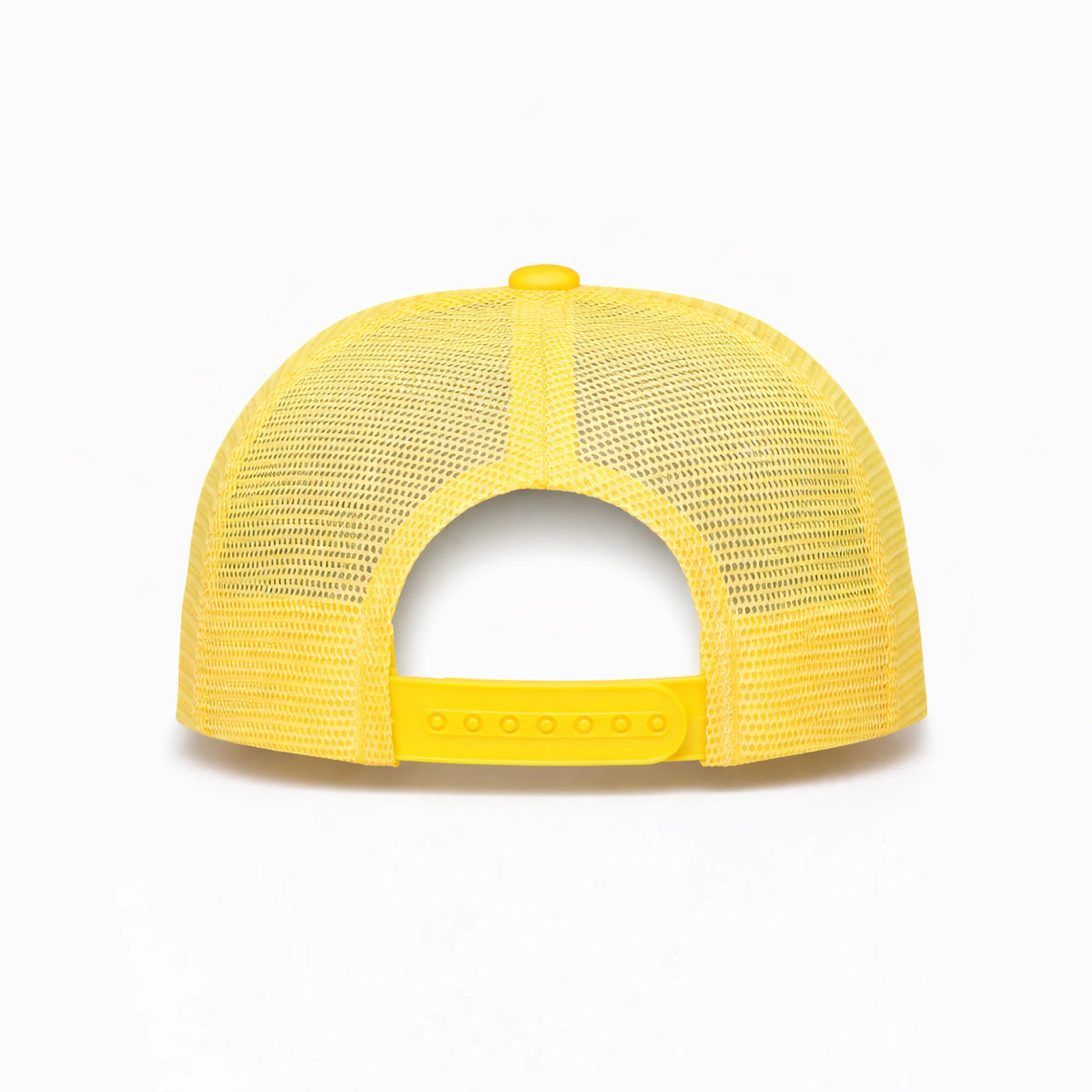 HOT-14 yellow wholesale 5-panel trucker hat back view