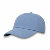 HOT-2 grey blue wholesale 6-panel corduroy dad hat front view