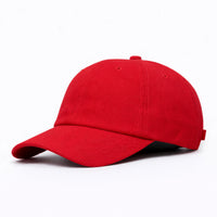 HOT-2 red wholesale 6-panel corduroy dad hat front view