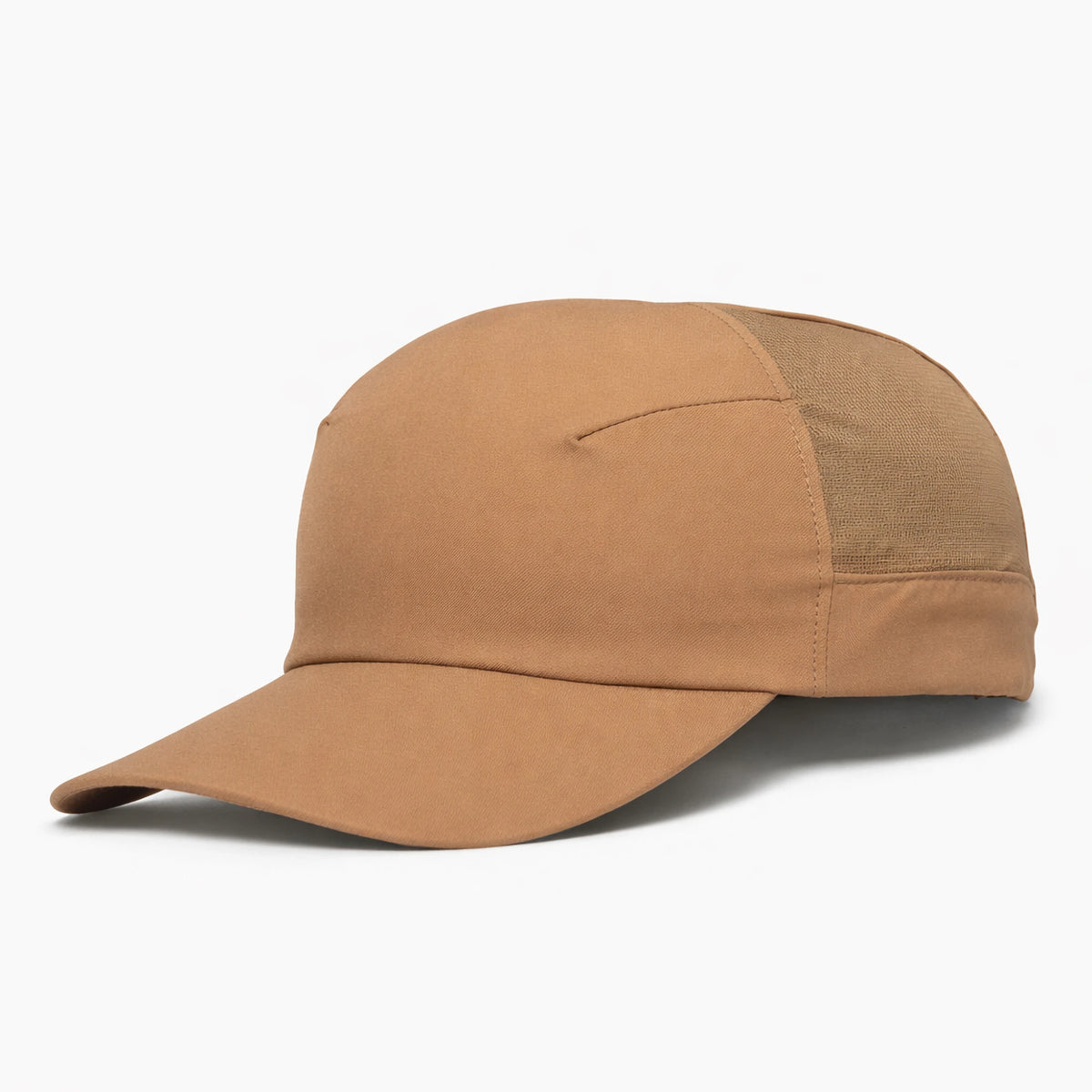 HOT-5 khaki wholesale 4-panel performance strapback hat front view