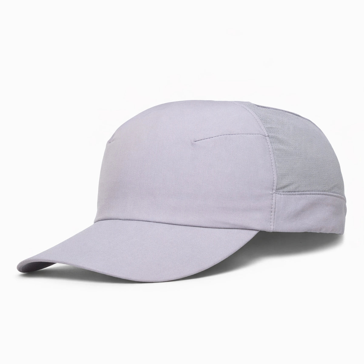 HOT-5 light grey wholesale 4-panel performance strapback hat front view