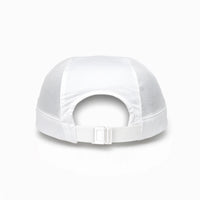 HOT-5 white wholesale 4-panel performance strapback hat back view