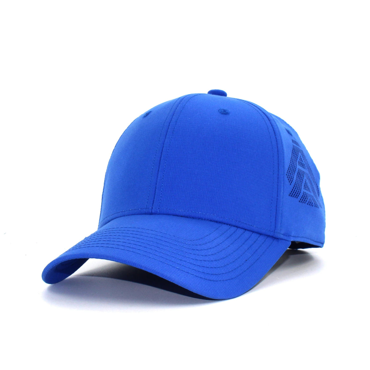 HOT-7 blue wholesale 6-panel performance snapback hat front view