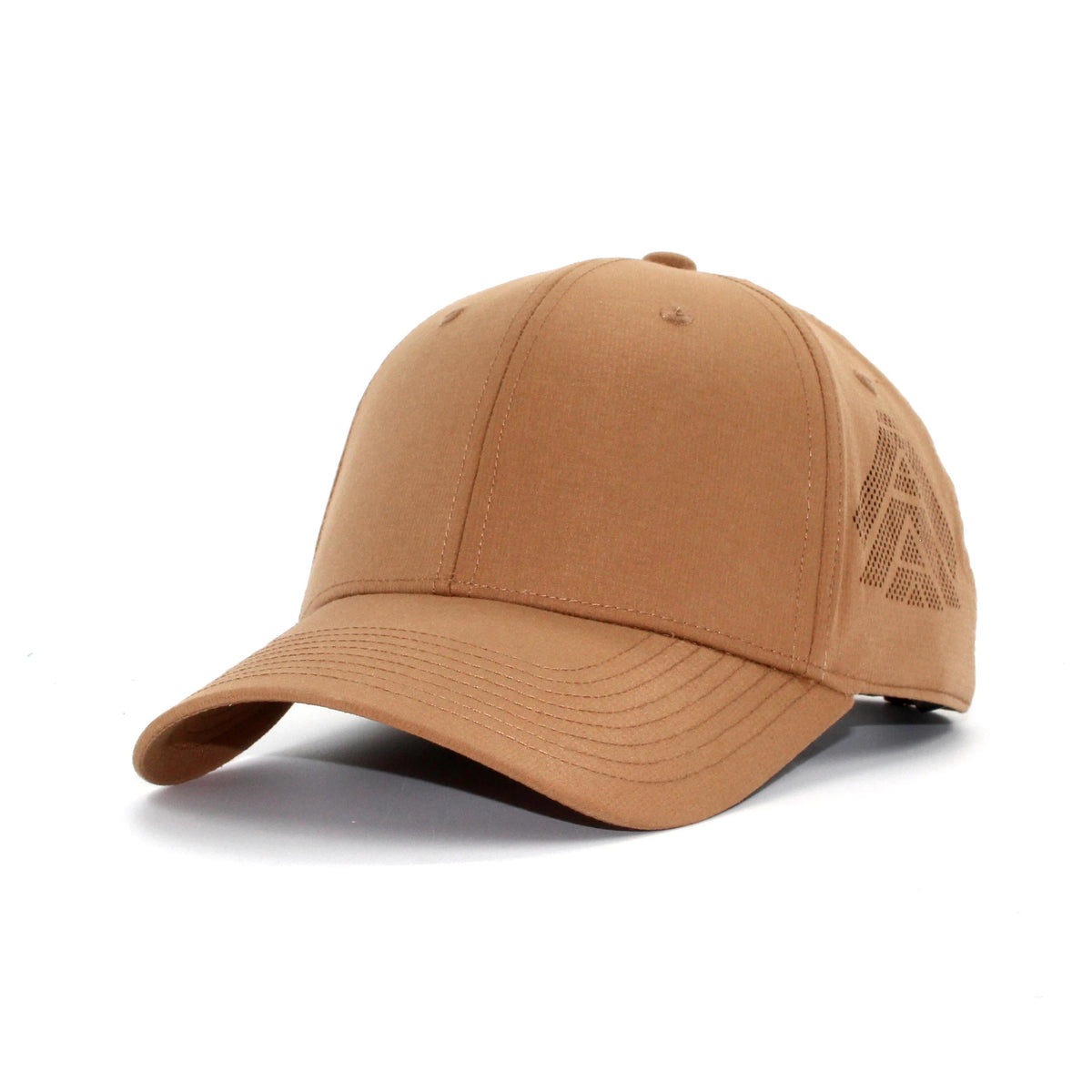 HOT-7 dark khaki wholesale 6-panel performance snapback hat front view