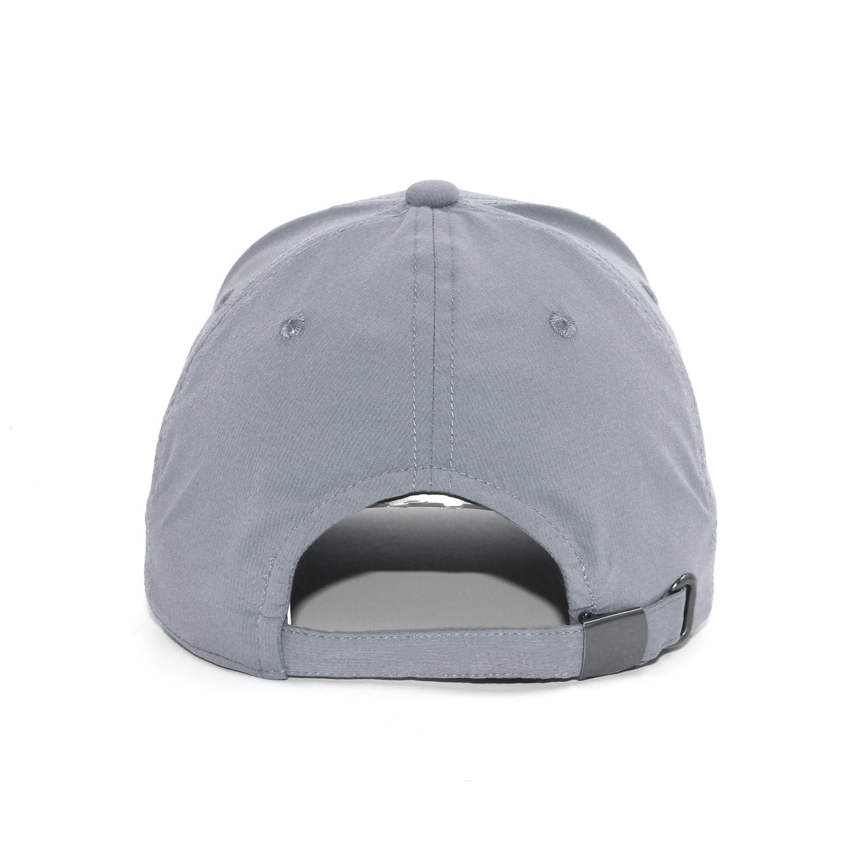 HOT-7 grey wholesale 6-panel performance snapback hat back view