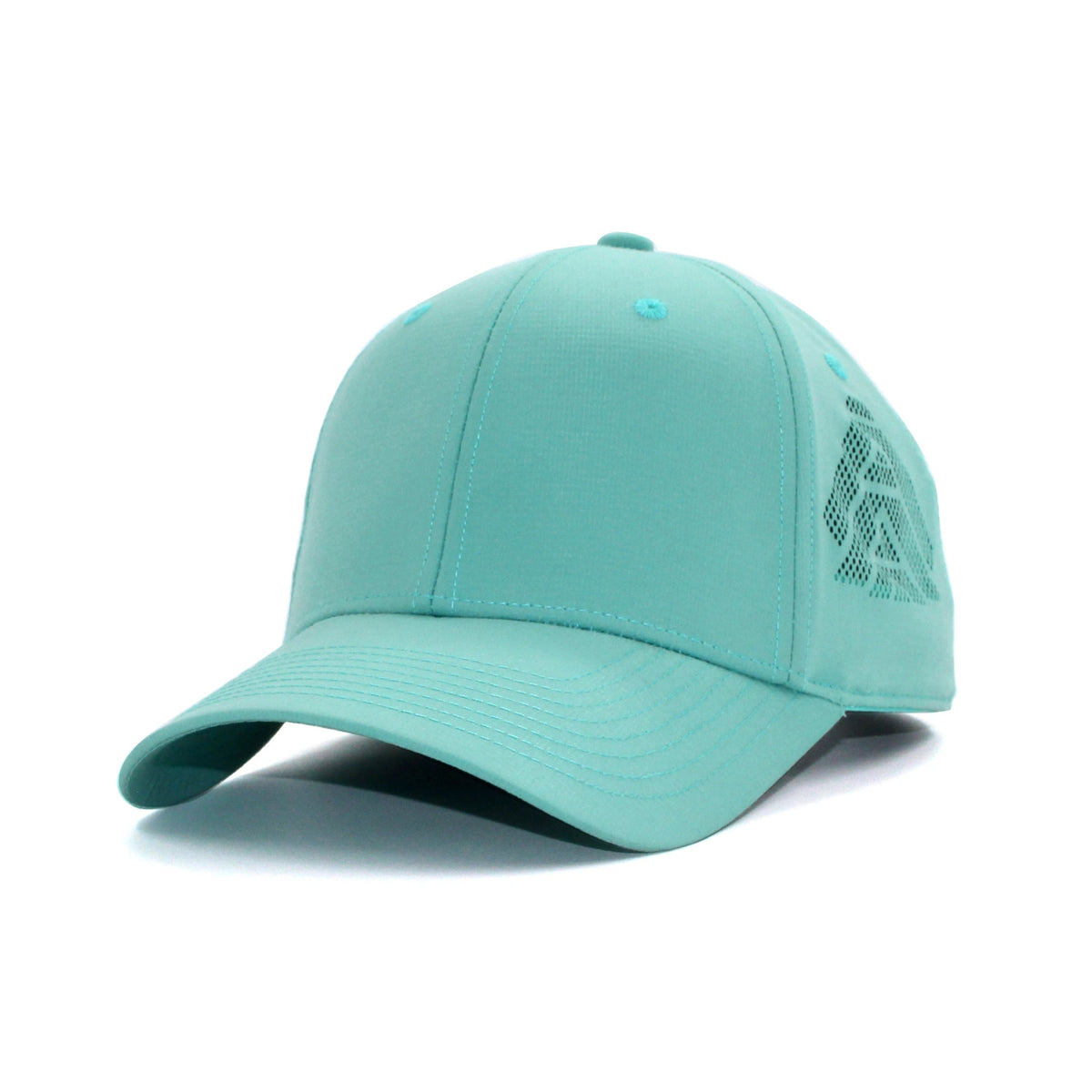 HOT-7 light green wholesale 6-panel performance snapback hat front view