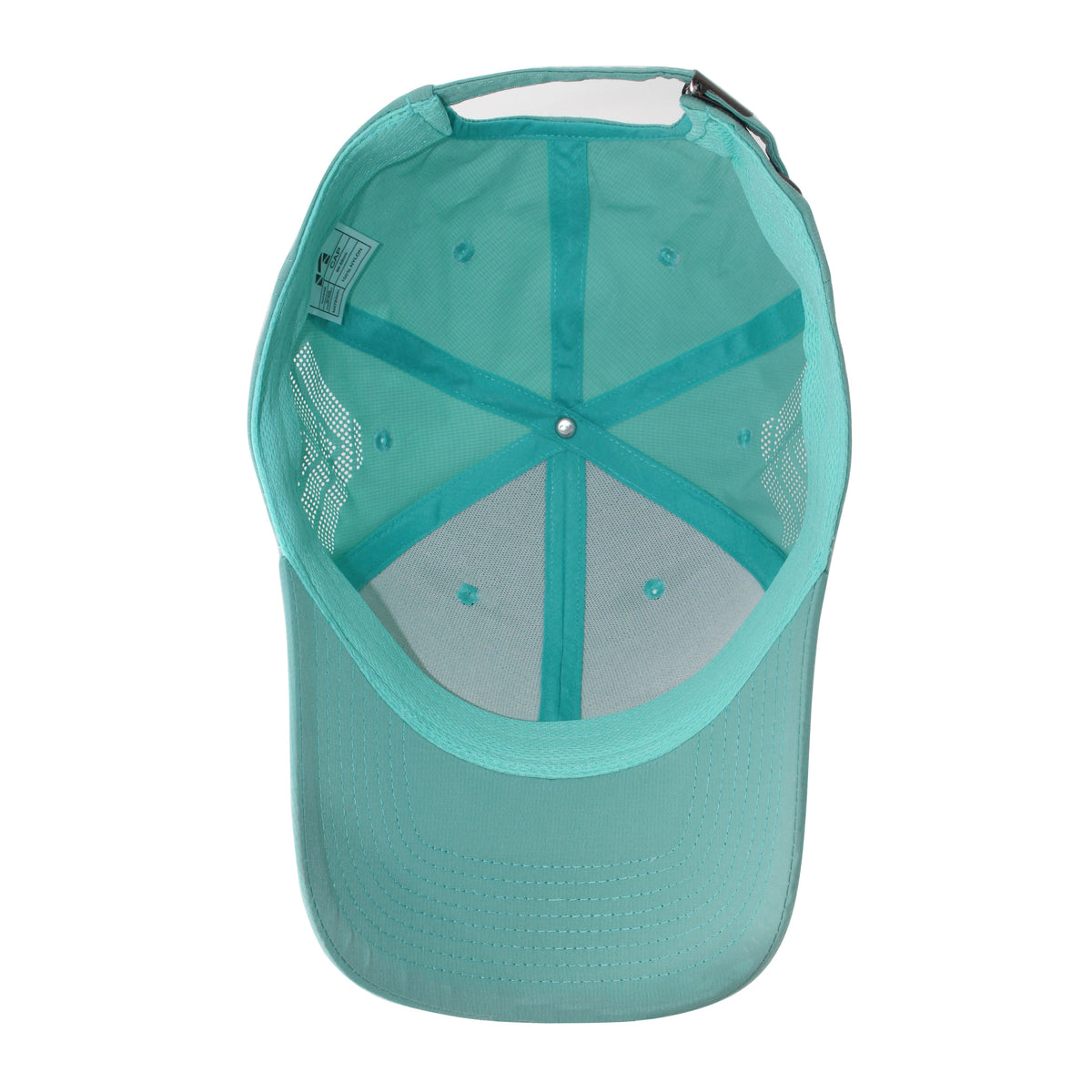 HOT-7 light green wholesale 6-panel performance snapback hat interior view