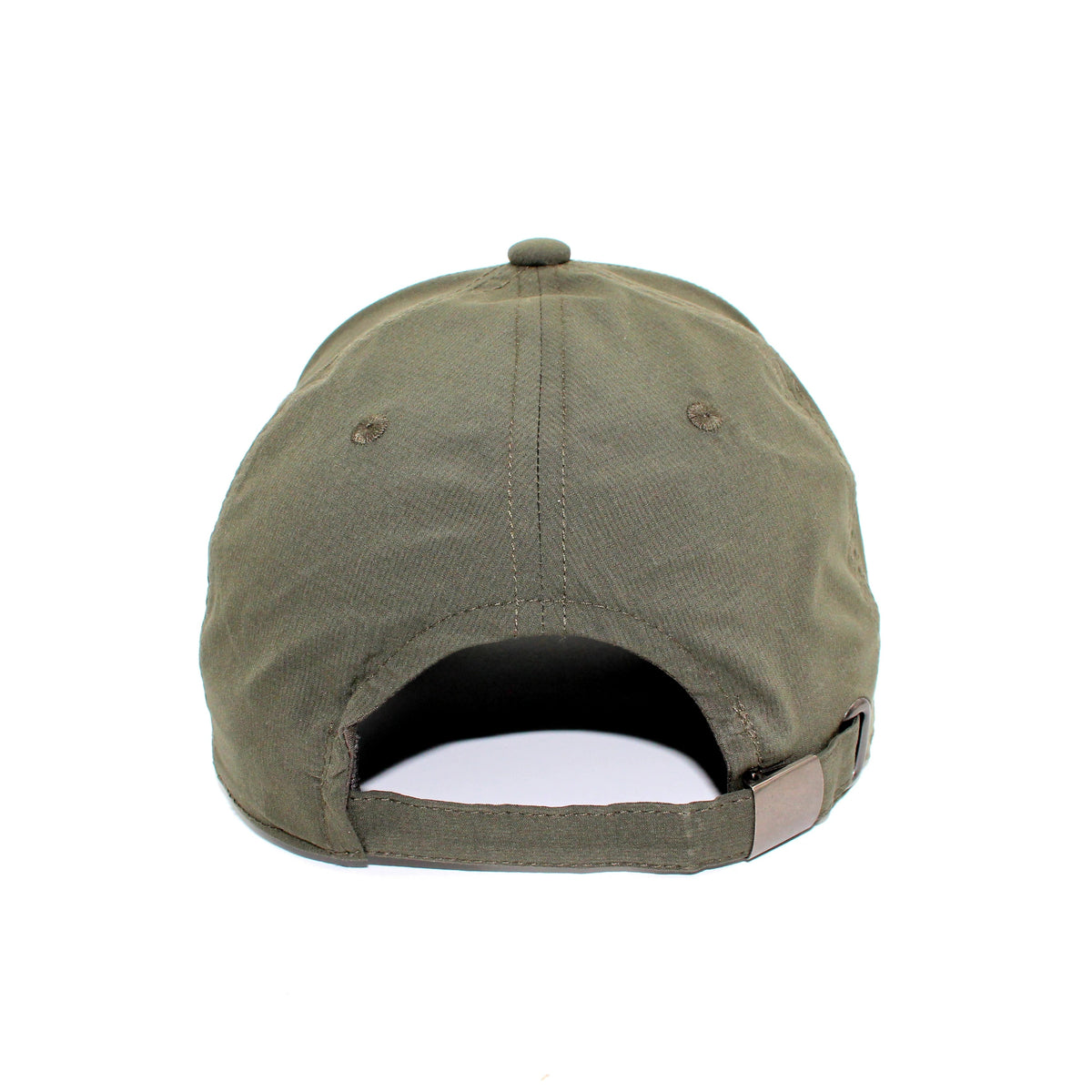 HOT-7 olive wholesale 6-panel performance snapback hat back view