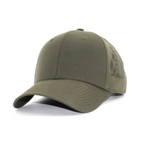 HOT-7 olive wholesale 6-panel performance snapback hat front view