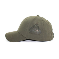 HOT-7 olive wholesale 6-panel performance snapback hat side view