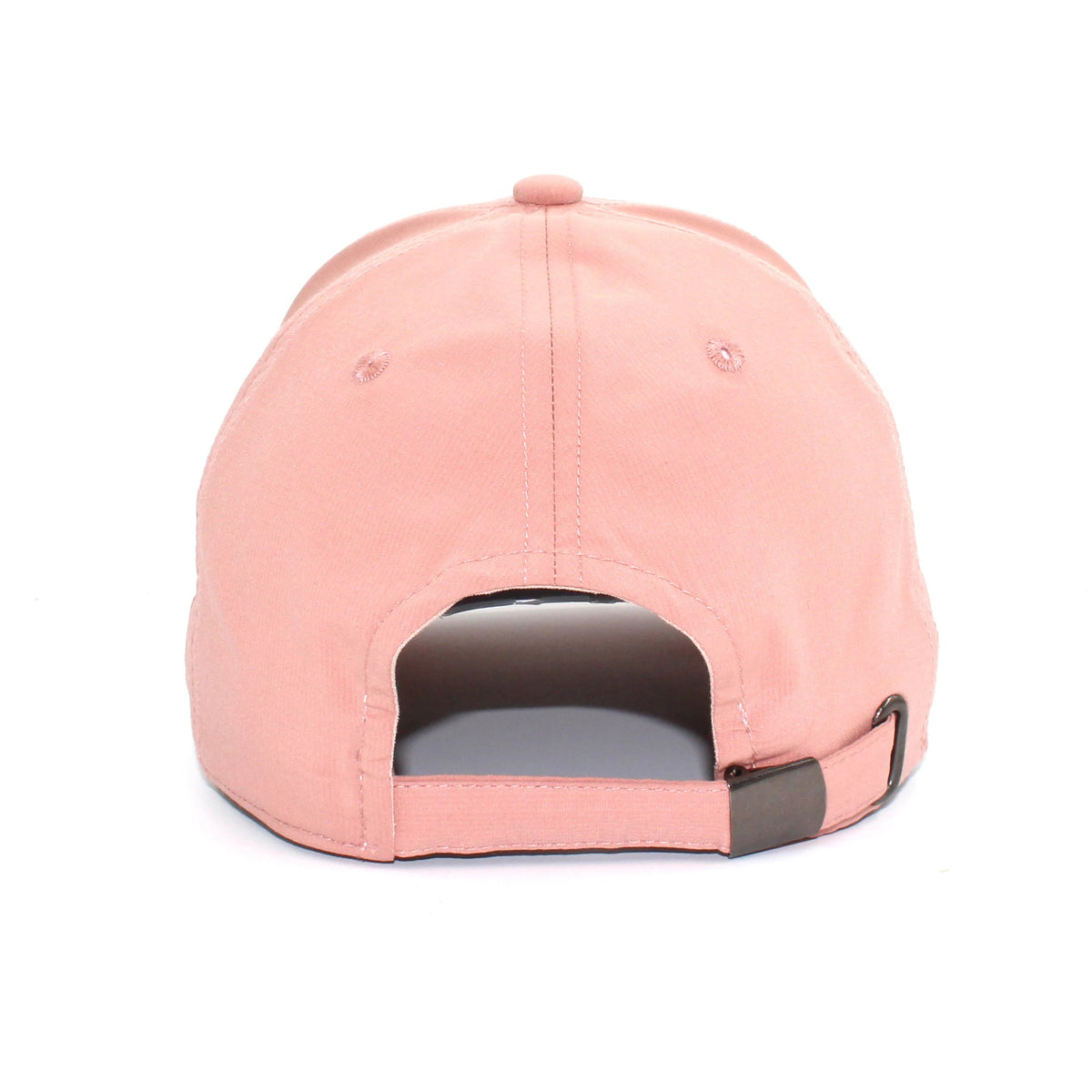 HOT-7 pink brown wholesale 6-panel performance snapback hat back view