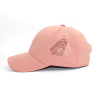 HOT-7 pink brown wholesale 6-panel performance snapback hat side view