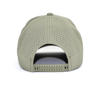 HOT-9 55 green wholesale 6-panel performance snapback hat back view