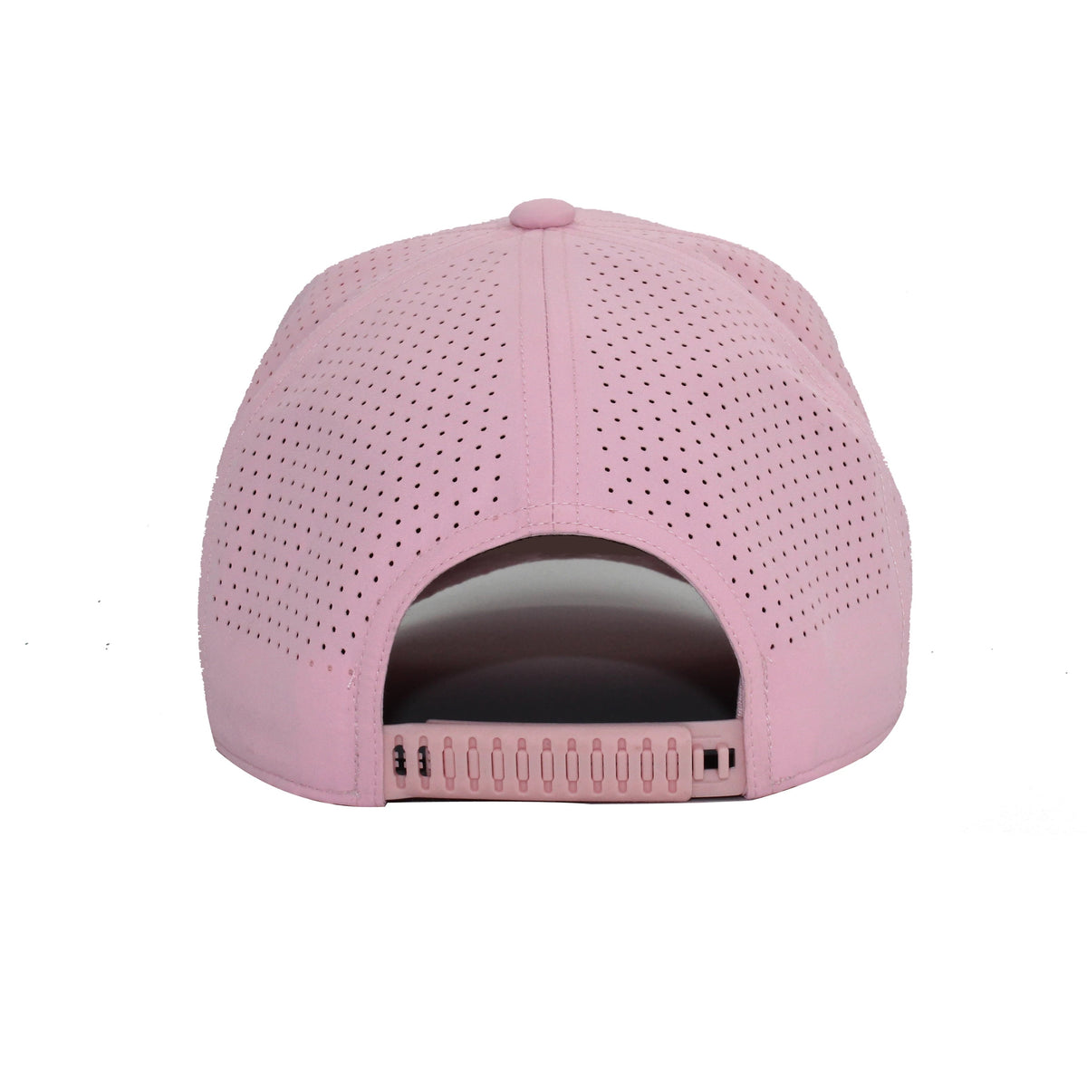 HOT-9 light pink wholesale 6-panel performance snapback hat back view