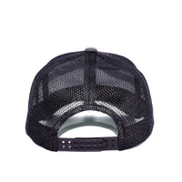 LU-1 charcoal navy wholesale 6-panel trucker hat with snapback