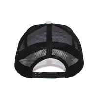 LU-1 white black wholesale 6-panel trucker hat with snapback
