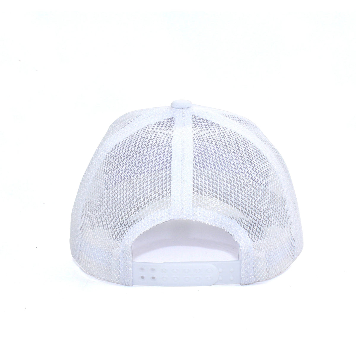 LU-1 white wholesale 6-panel trucker hat with snapback