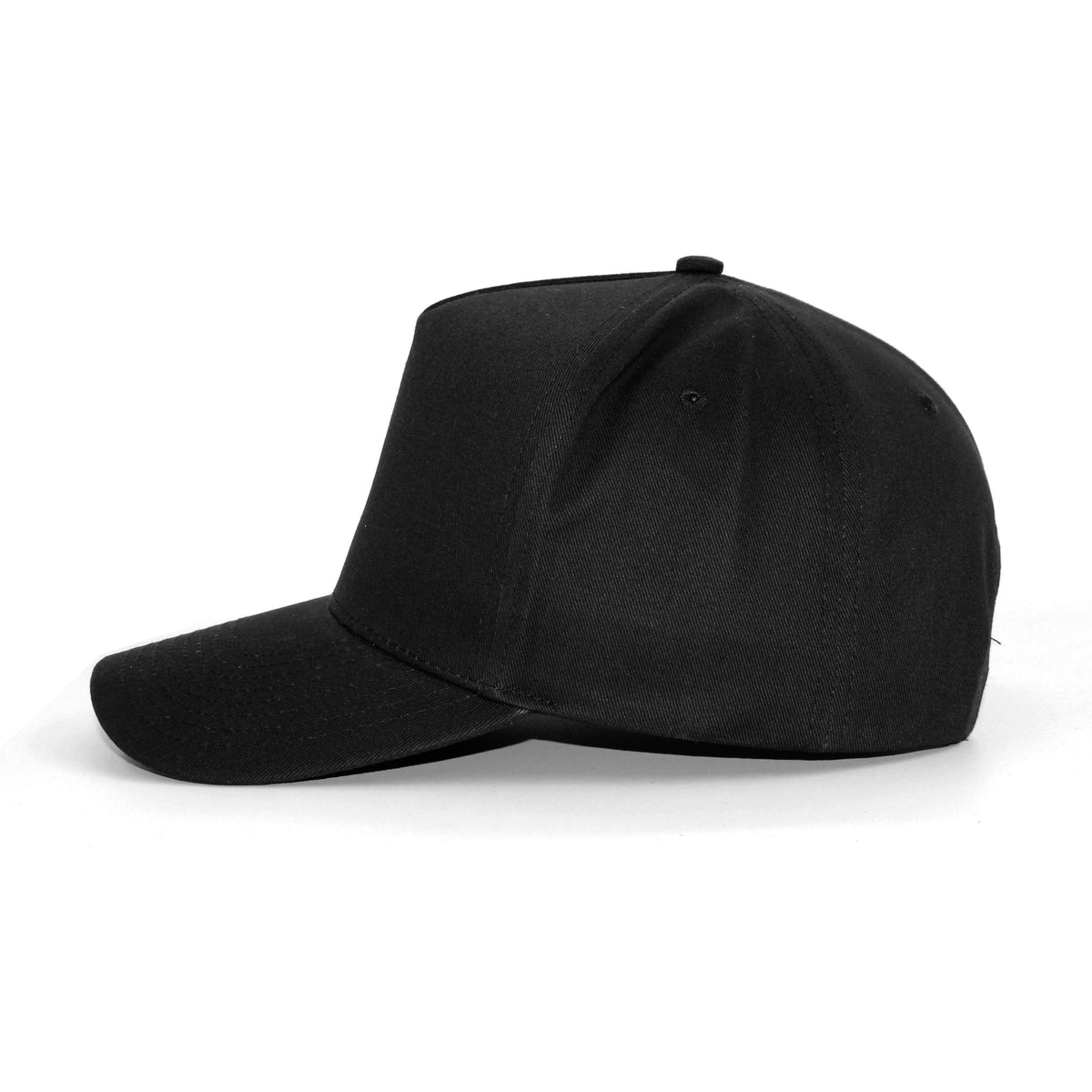 LU-2 black wholesale 5-panel snapback hat side view
