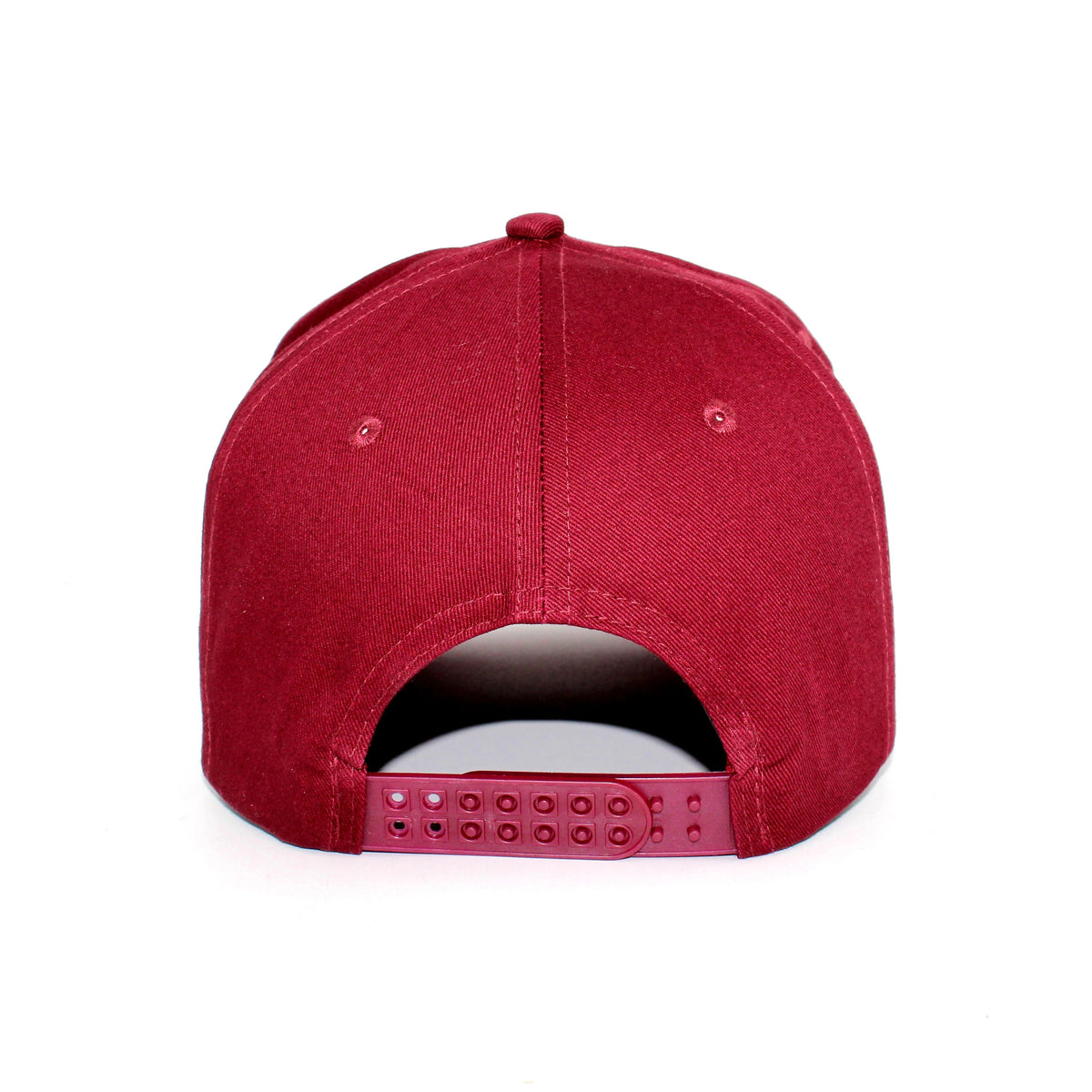 LU-2 burgundy wholesale 5-panel snapback hat back view