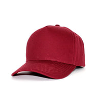 LU-2 burgundy wholesale 5-panel snapback hat front view
