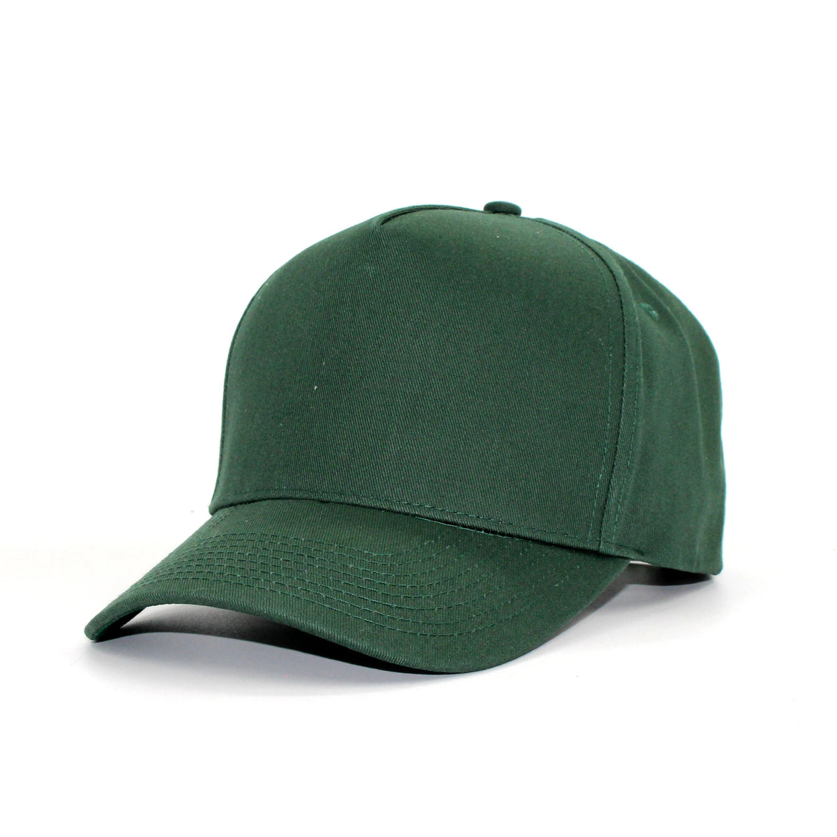 LU-2 dark green wholesale 5-panel snapback hat front view