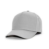 LU-2 heather grey wholesale 5-panel snapback hat front view