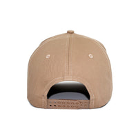 LU-2 khaki wholesale 5-panel snapback hat back view