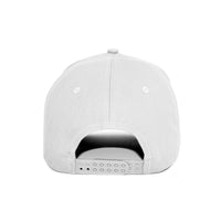 LU-2 white wholesale 5-panel snapback hat back view