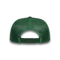 LU-3 dark green wholesale 5-panel rope trucker hat back view