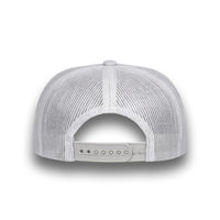 LU-3 grey wholesale 5-panel rope trucker hat back view