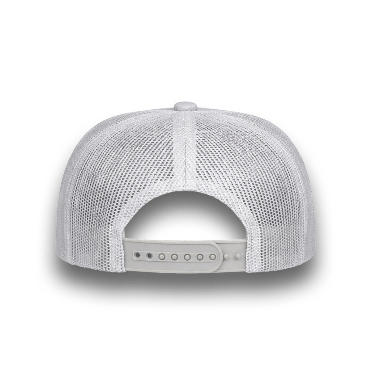 LU-3 grey wholesale 5-panel rope trucker hat back view