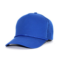 LU-3 royal wholesale 5-panel rope trucker hat front view