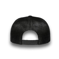 LU-4 black wholesale 5-panel trucker hat back view