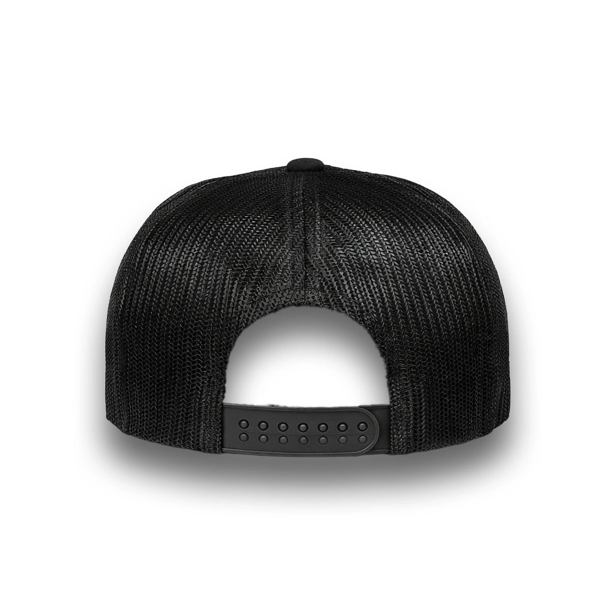 LU-4 black wholesale 5-panel trucker hat back view