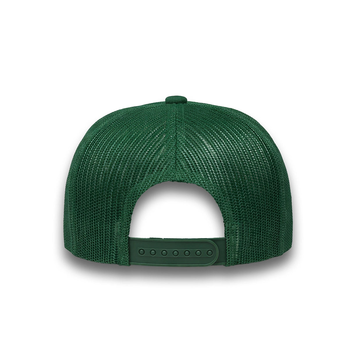 LU-4 dark green wholesale 5-panel trucker hat back view