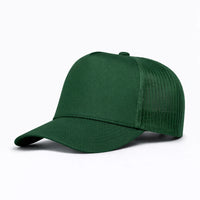 LU-4 dark green wholesale 5-panel trucker hat front view