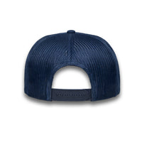 LU-4 navy wholesale 5-panel trucker hat back view