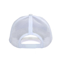 LU-4 white wholesale 5-panel trucker hat back view