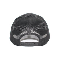 LU-5 black wholesale 5-panel foam trucker hat back view