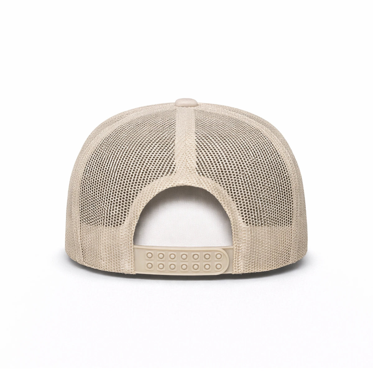 LU-5 light grey wholesale 5-panel foam trucker hat back view