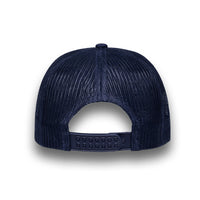LU-5 navy wholesale 5-panel foam trucker hat back view
