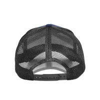 LU-5A navy black wholesale 5-panel trucker hat back view