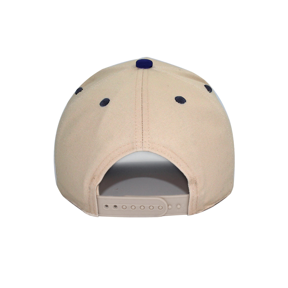 LU-6 beige light pink wholesale 5-panel snapback hat back view