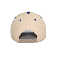 LU-6 beige royal wholesale 5-panel snapback hat back view