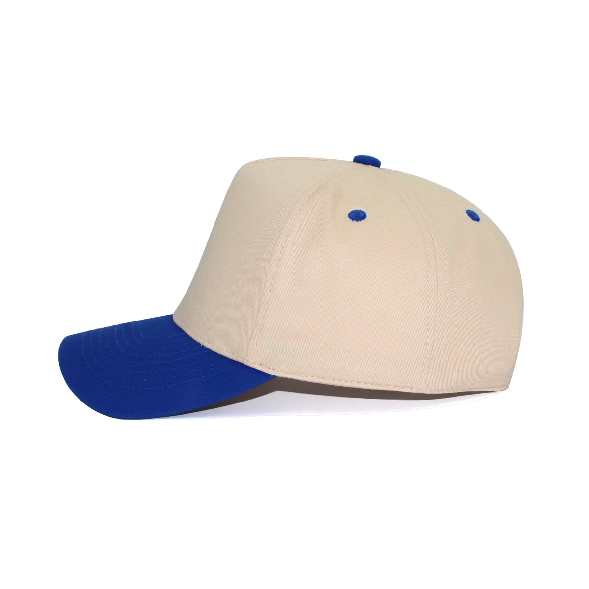 LU-6 beige royal wholesale 5-panel snapback hat side view