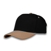 LU-6 black khaki wholesale 5-panel snapback hat front view