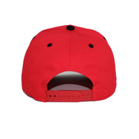 LU-6 red black wholesale 5-panel snapback hat back view