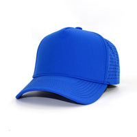 LU-7 royal wholesale 5-panel performance snapback hat front view