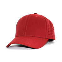 LU-8 burgundy wholesale 6-panel performance snapback hat front view